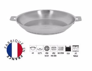Poêle inox Cristel Strate 24 cm - poignées amovibles