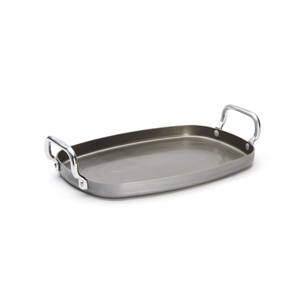 Plancha deux anses Minéral B Élément de Buyer - 38 x 26 cm