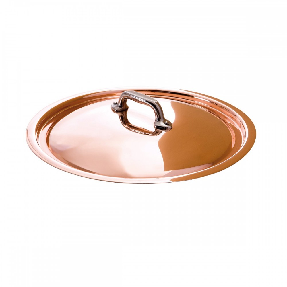 Couvercle cuivre Mauviel M'6S monture fonte d'inox - 12 cm