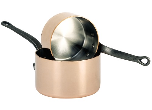 Casserole De Buyer Inocuivre 12 cm - manche fonte d'acier