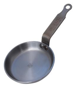 Poêle à blinis en acier De Buyer Minéral B 12 cm - manche en fonte