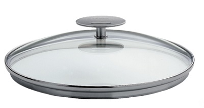 Couvercle bombé en verre Cristel Platine - 16 cm