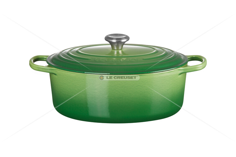 Cocotte ovale en fonte émaillée Le Creuset 31cm " Bamboo green"