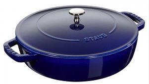 Sauteuse Chistera en fonte Staub bleu intense - 24 cm