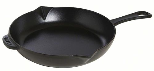 Poêle en fonte émaillée Staub noir mat de 26 cm