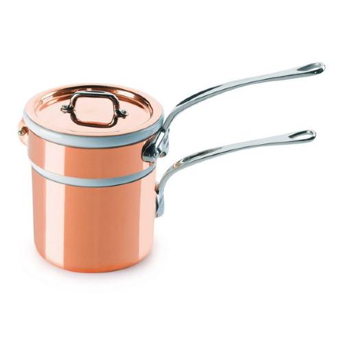 Bain-marie en cuivre Mauviel M'Héritage 12 cm - manche fonte d'inox
