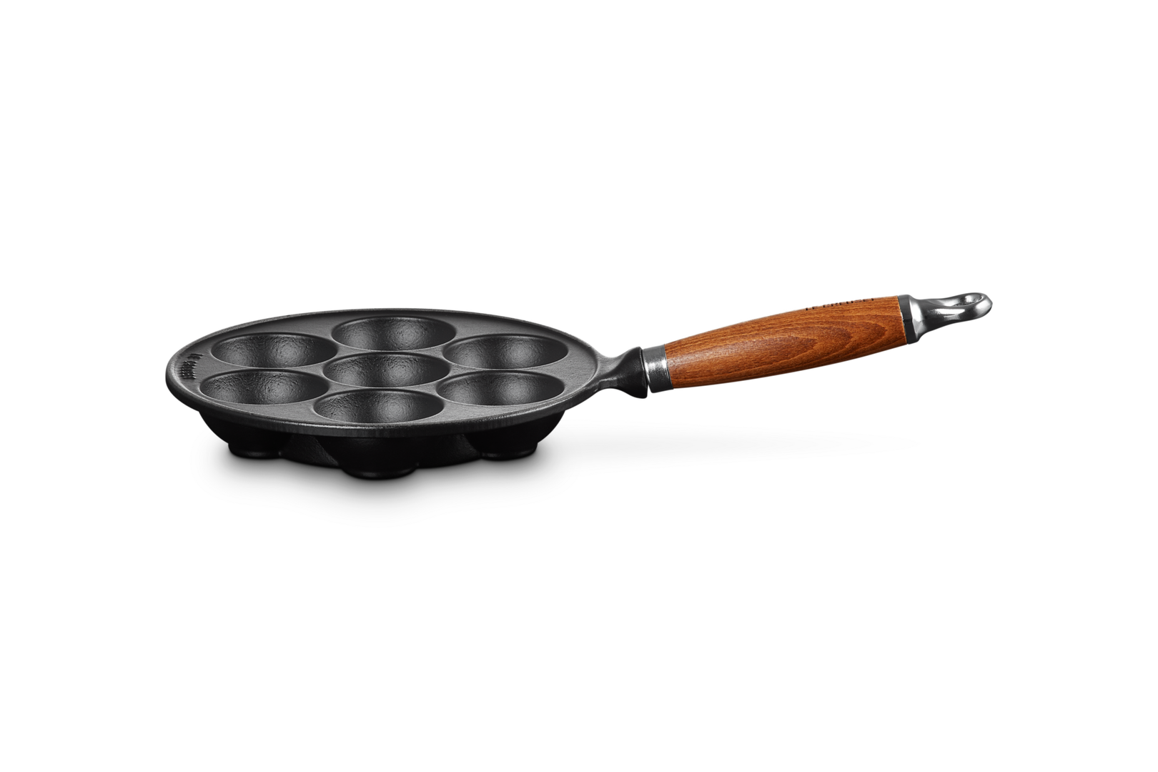 Poêle à beignets en fonte Le Creuset 20 cm - manche en bois