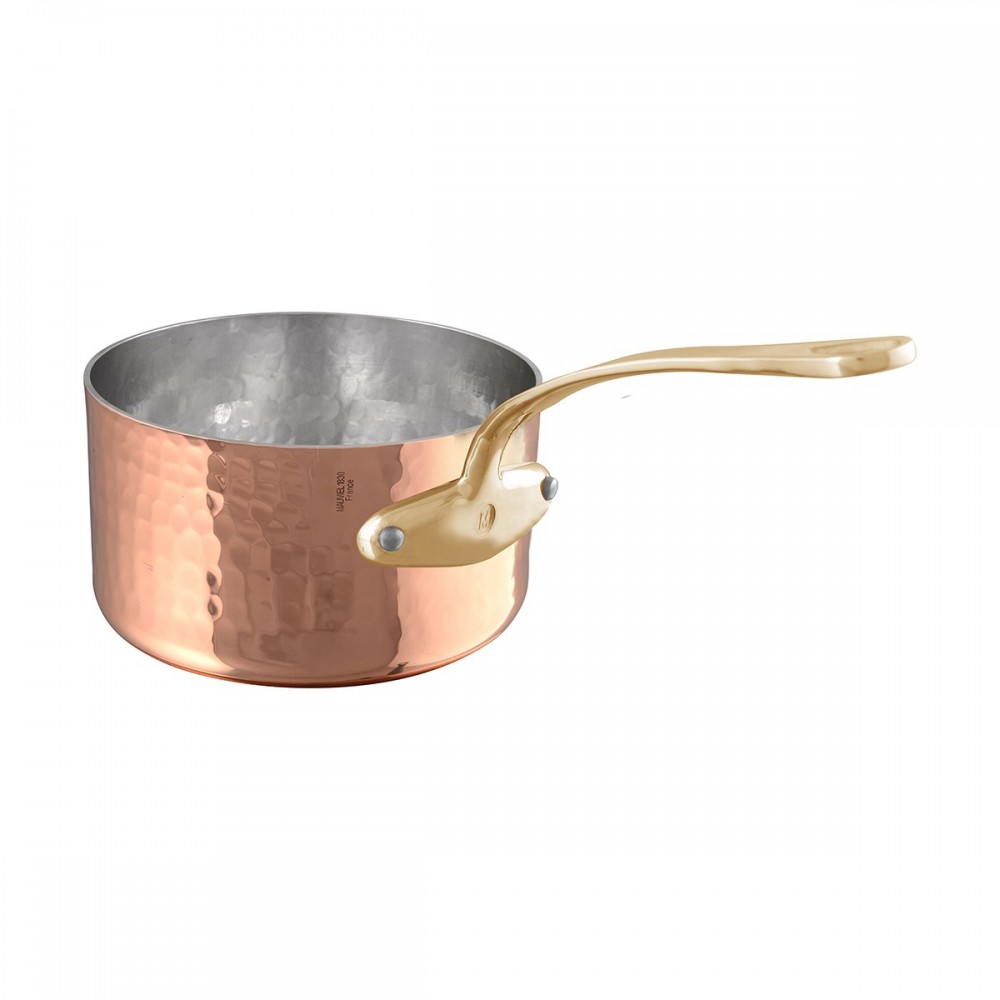Casserole Mauviel M'Tradition cuivre martelé 18 cm - manche bronze