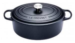 Cocotte en fonte Le Creuset ovale Noir mat - 33 cm