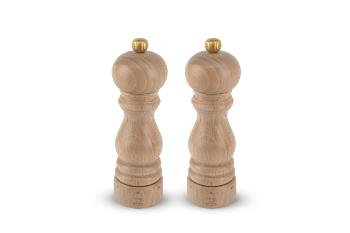 Duo de moulins à poivre et à sel manuels en bois Peugeot  " Paris" 18 cm naturel