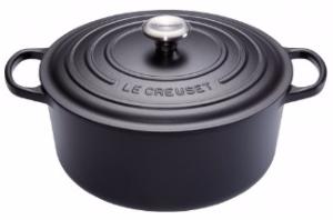 Cocotte en fonte Le Creuset ronde Noir mat - 22 cm
