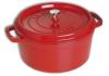 Cocotte ronde en fonte émaillée Staub cerise 28 cm