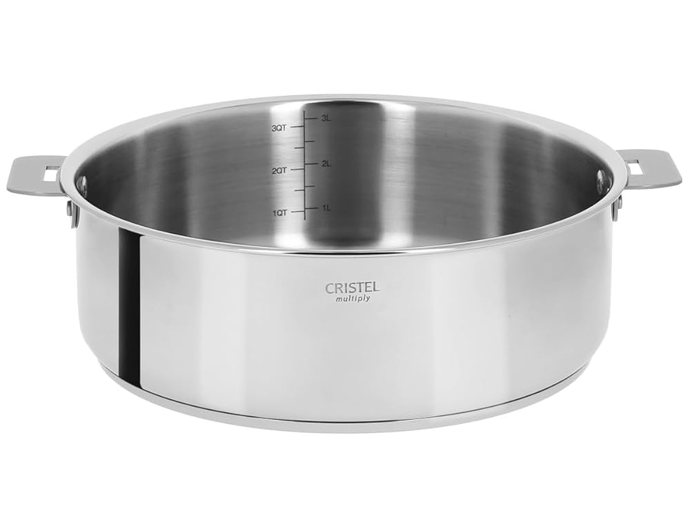Sauteuse Cristel Casteline amovible inox - 30 cm