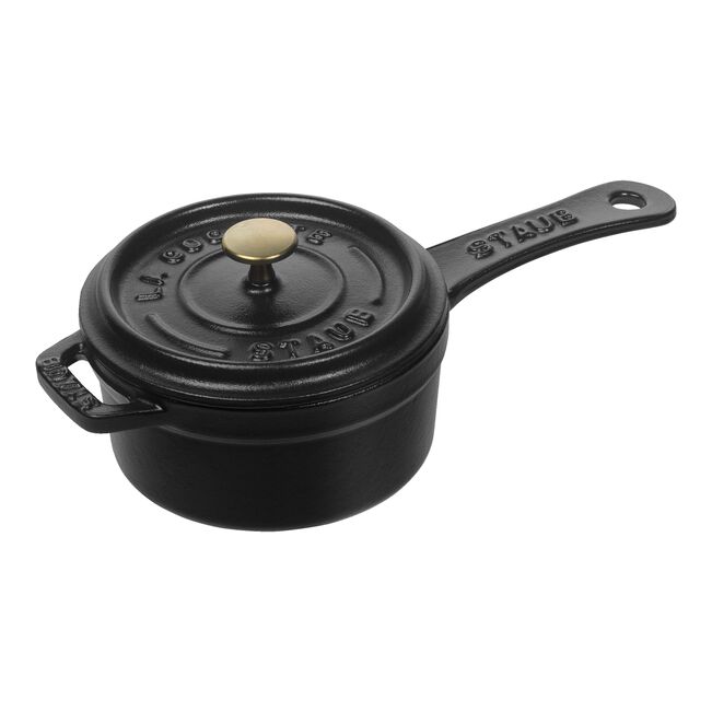 Casserolette en fonte Staub ronde noir mat - 10 cm