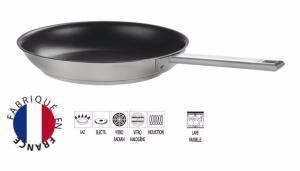 Poêle inox antiadhésive Cristel Strate 20 cm - manche inox