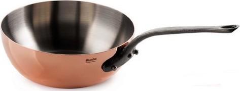 Sauteuse évasée bombée cuivre Mauviel M'Héritage M'150C monture fonte - 16 cm