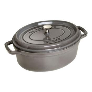 Cocotte en fonte Staub ovale gris graphite - 27 cm