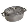 Cocotte en fonte Staub ovale gris graphite - 27 cm