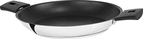 Poêle ovale inox antiadhésive Cristel Mutine amovible - 35 cm